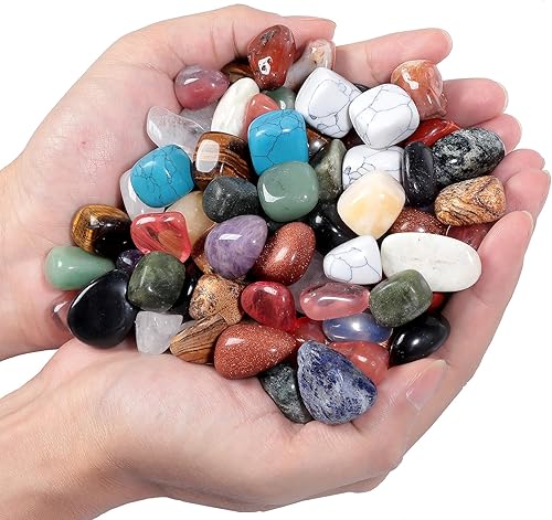 Miniatura 3 de mookaitedecor Piedras rodadas de 1 libra cristales pulidos curación reiki chakra y wicca piedras surtidas Piedras variadas #1 (0.5 - 1.0 in),