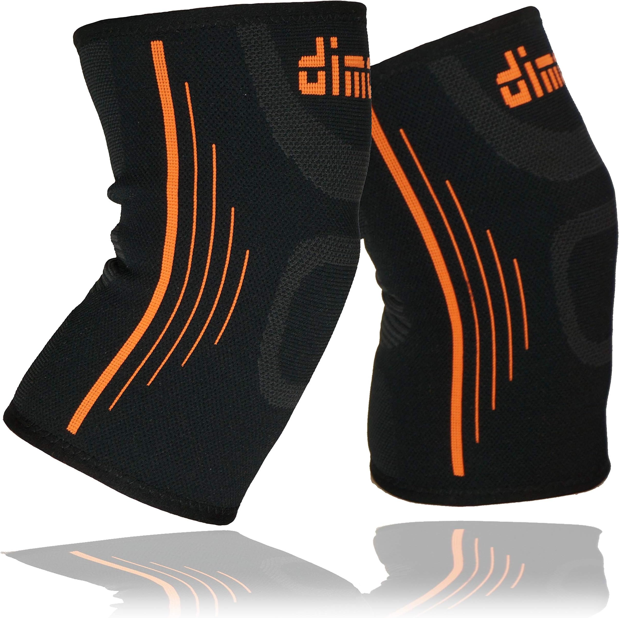 dimok Athletic Knee Brace Compression Sleeve Leg Support for Kids Pain Injury Meniscus Tear Fast Recovery (2 Pack, XS)