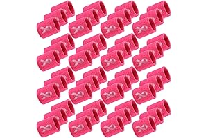48 Pcs Football Breast Cancer Awareness Wristbands | Pink Ribbon Sweatbands