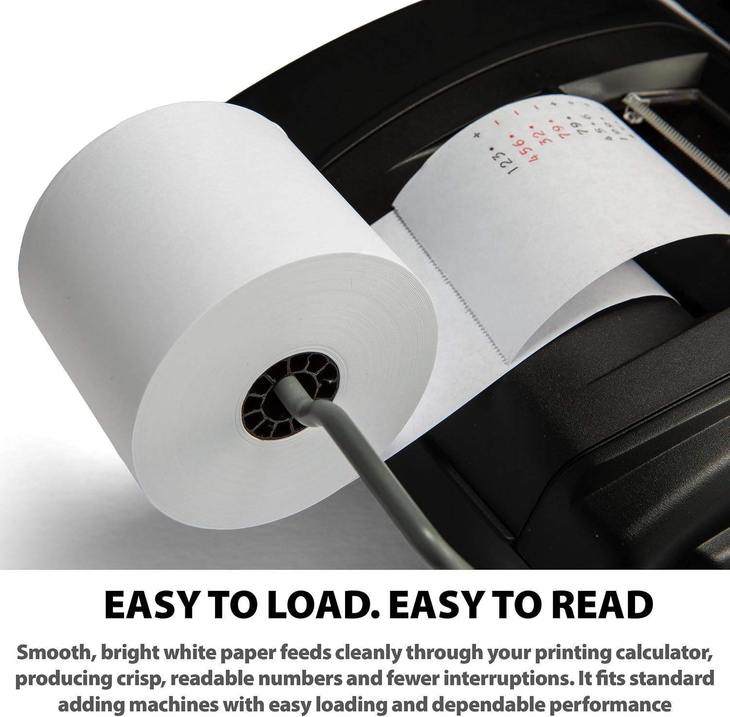 Victor Calculator Paper Rolls, 2.25" x 50 ft White Printing Paper for Adding Machines & Printing Calculators, 3 Pack (7050) image 4