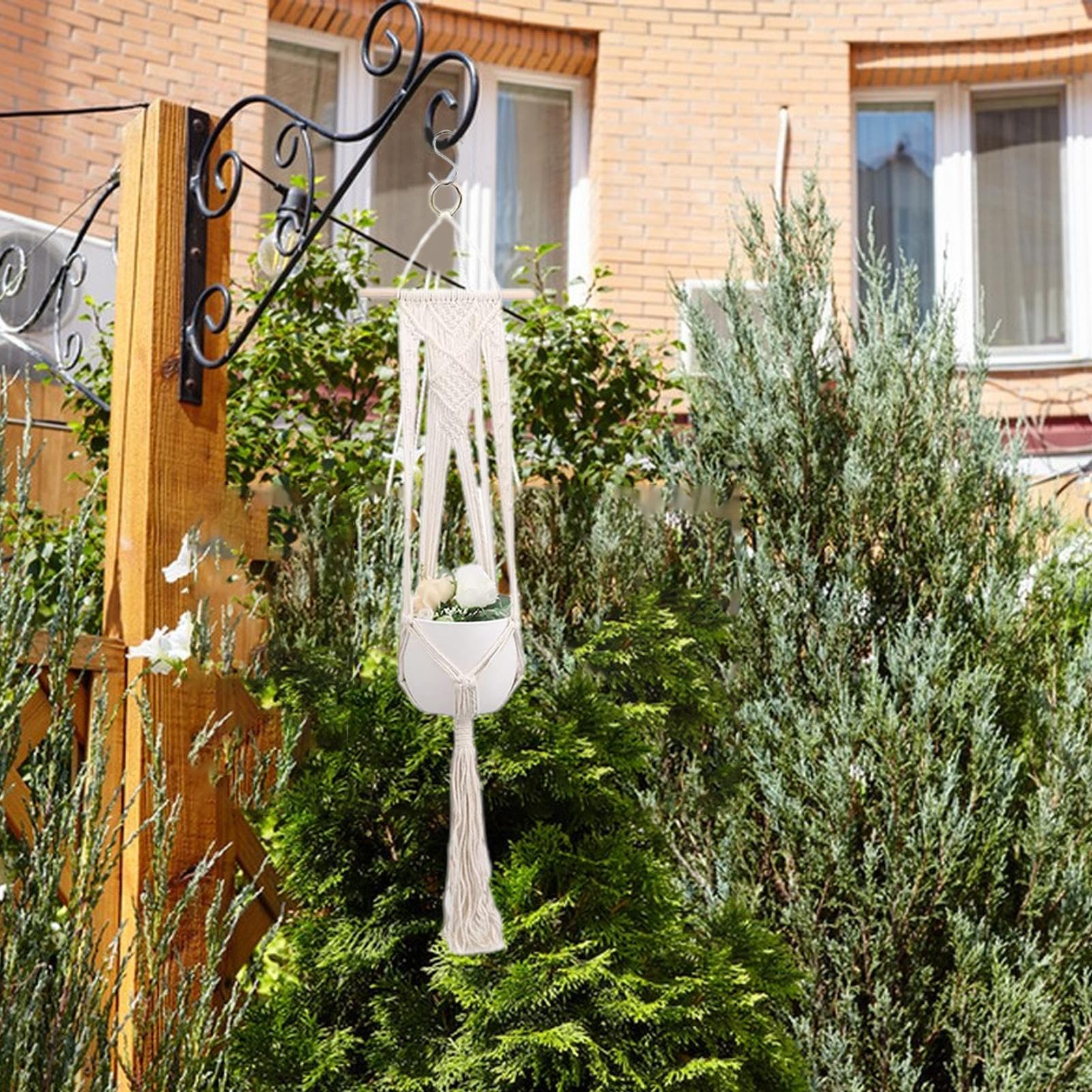 Générique Suspension en Corde 6 Pièces Support Jardinière L'Intérieur