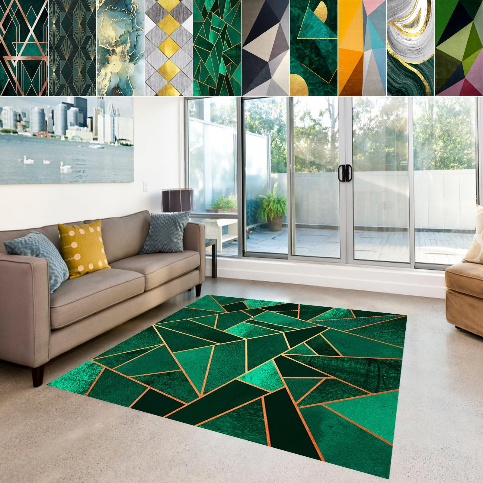 Tapis de couloir lavable et antidérapant à fines fibres pour entrée de maison