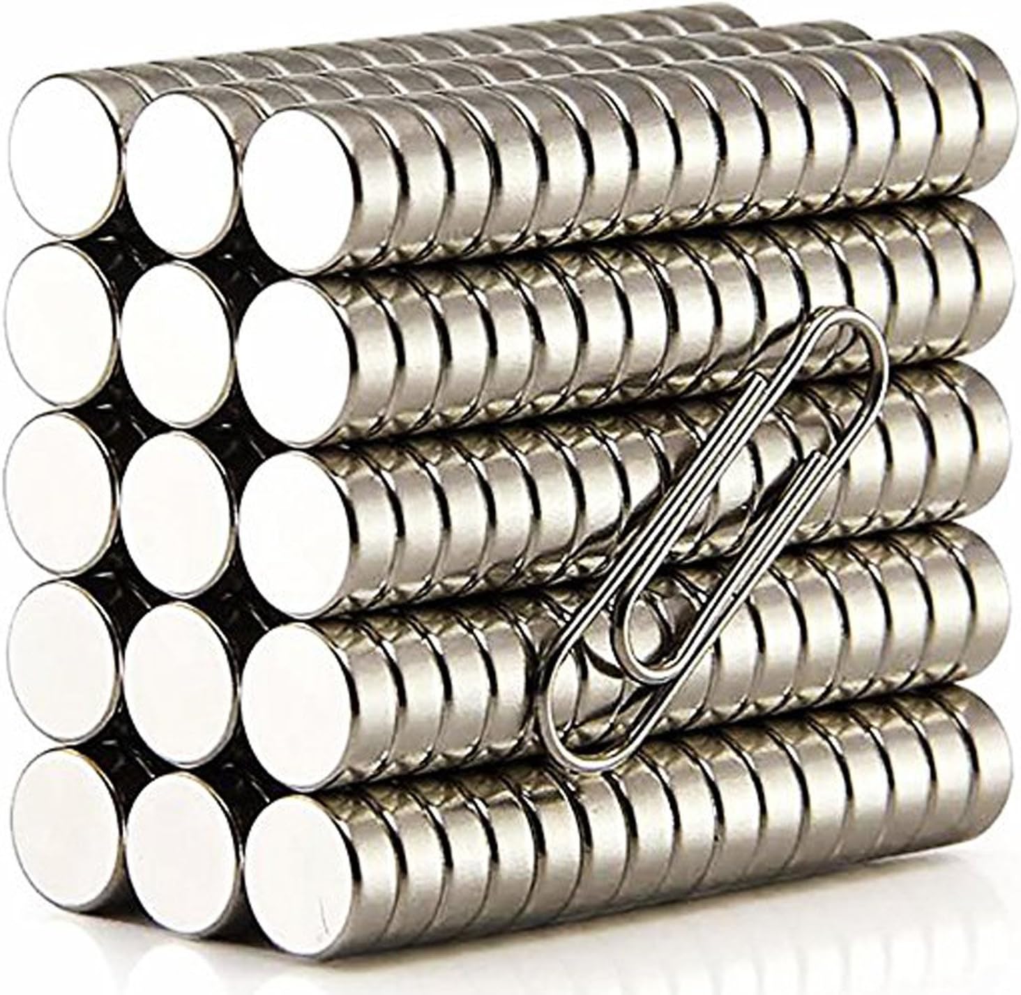 Hkleie 150 Pieces 4X2mm Round Magnets for Refrigerator Magnets, Office, Arts and Crafts, Whiteboards, Maps, Durable, Multipurpose