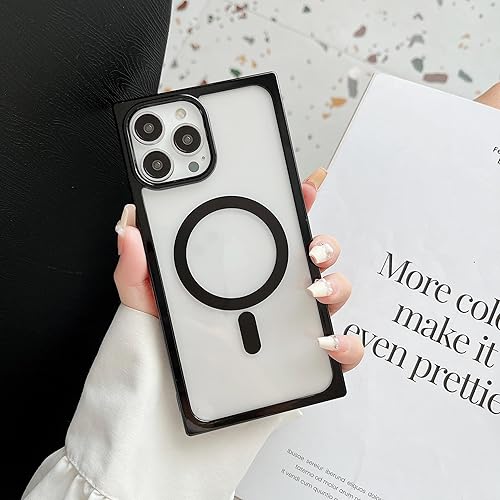 Miniatura 3 de Jmltech Funda magnética transparente para iPhone 13 Pro Max, a prueba de golpes, delgada, protectora para iPhone 13 Pro Max, color negro