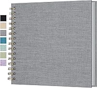 Vista 47 de Álbum de fotos autoadhesivo para scrapbook, páginas grandes, libro de recortes de lino, con capacidad para fotos de 2 x 3, 4 x 6, 5 x 7, 8 x 10