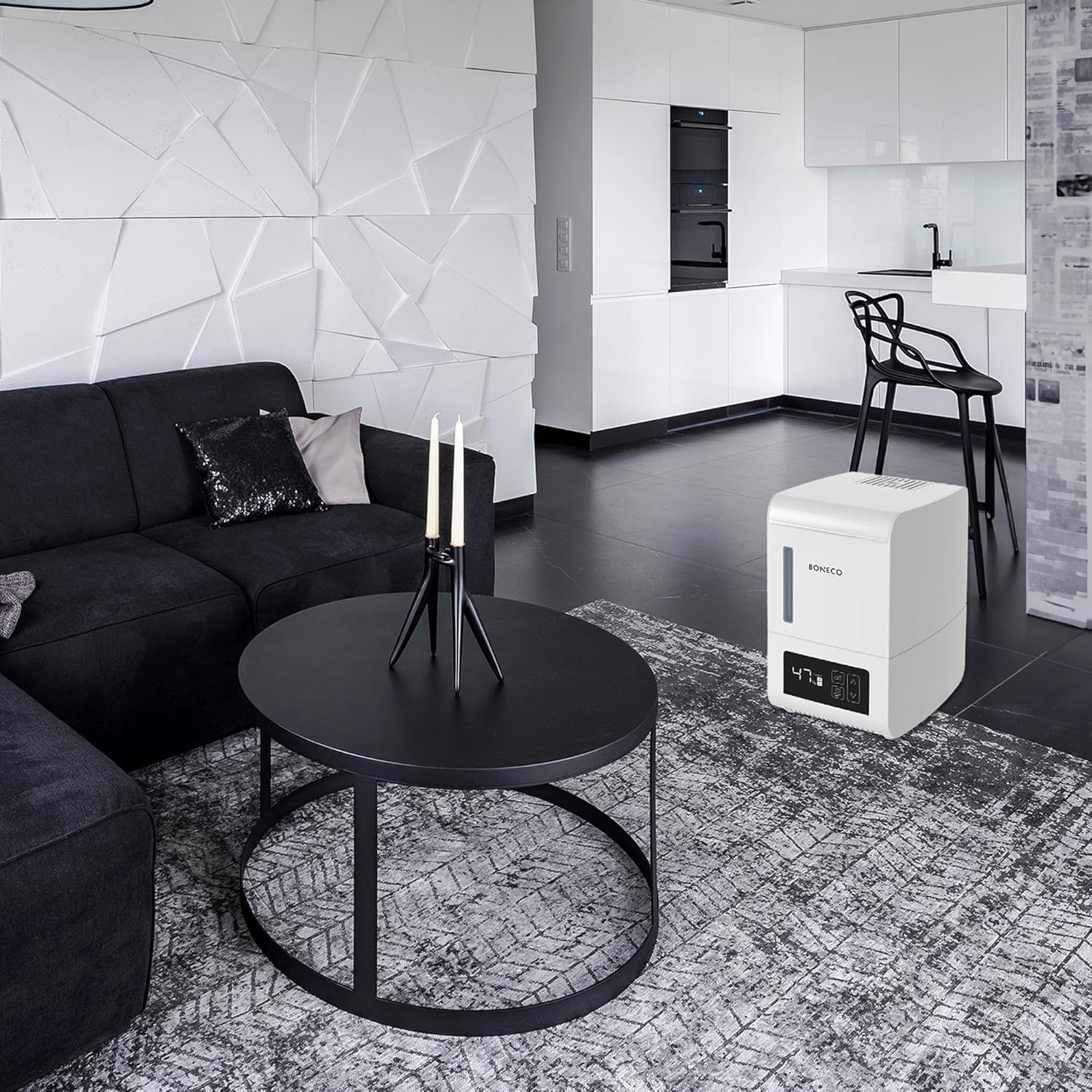 BONECO S250 Humidifier placed in a modern living room