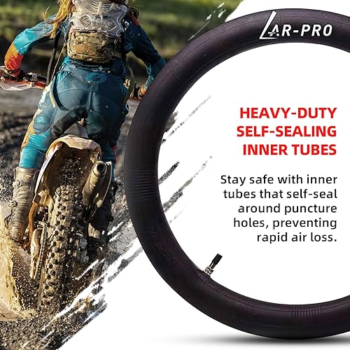 Miniatura 6 de AR-PRO 2.25/2.50-16 Tubos Interiores para Bicicletas de Dirt con Válvula Recta TR4, 70/90-16 Tubos Interiores de Motocicleta Todoterreno de Servicio