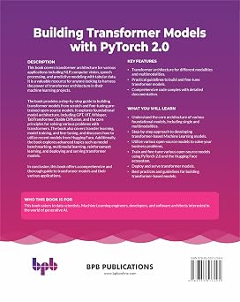 Building Transformer Models with PyTorch 2.0: NLP, computer vision, and speech processing with PyTorch and Hugging Face (English Edition)