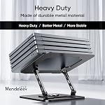 Support d'ordinateur portable gris pour bureau avec base rotative à 360 degrés compatible avec MacBook Pro/Air, support d'ordinateur portable ergonomique pliable pour bureau jusqu'à 16 pouces