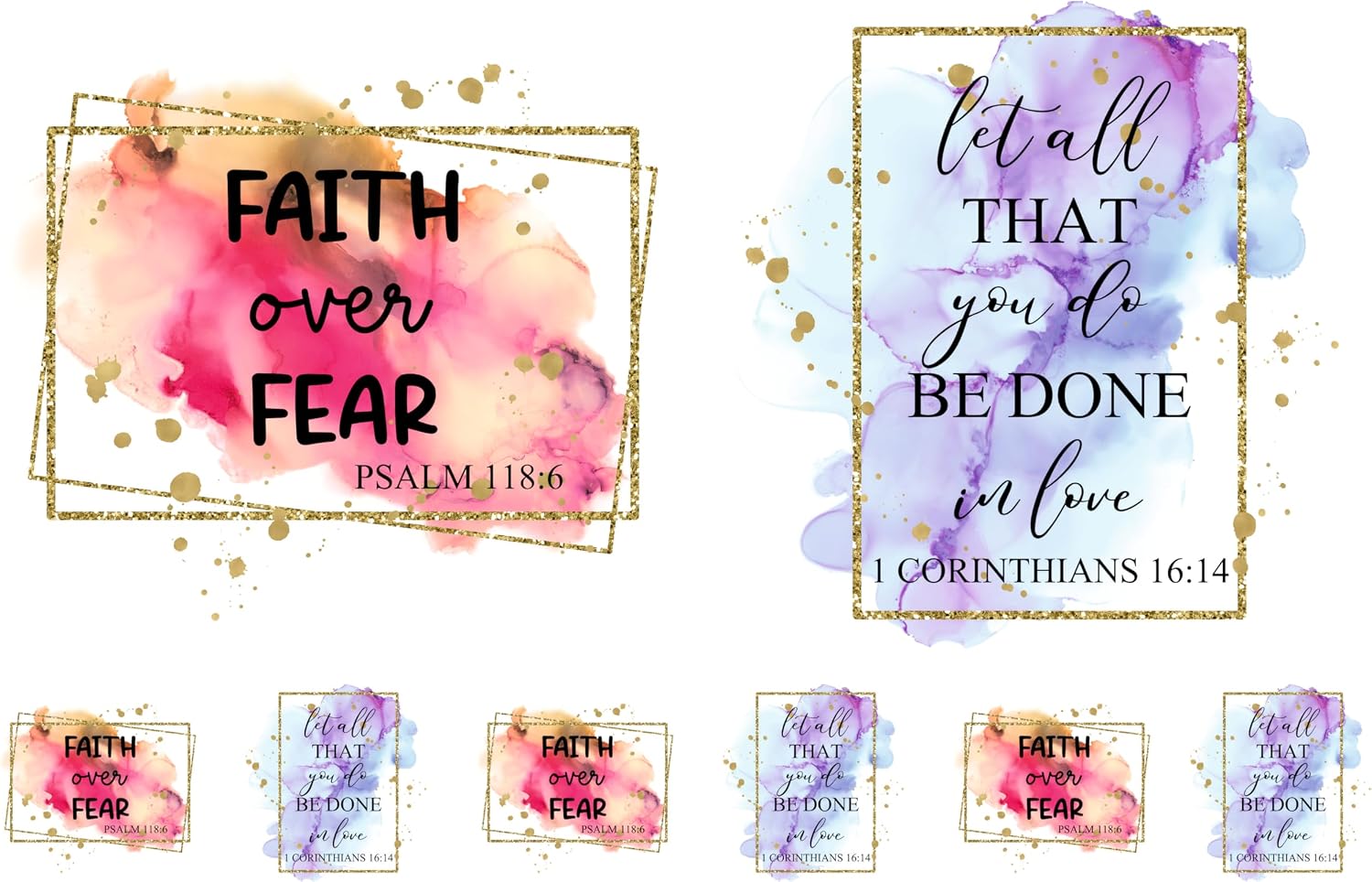 Bible Verse Decoupage Rice Papers, 8 x 11.5 inch (A4) - 4 Sheets | 32 Pieces | 8 Unique Designs | Versatile Christmas Designs for Art Projects & Crafting by CRAFT KREATIVELY