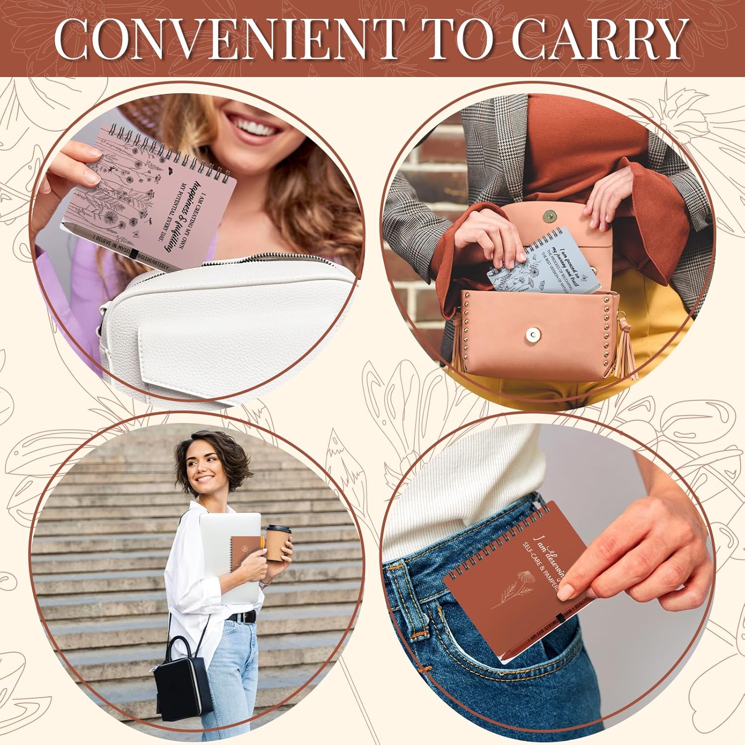 Kosiz 24 Pcs/12 Set Positive Affirmation Gifts Gratitude Spiral Notebooks with Pens Motivational Encouragement Notepads Daily Affirmations Journal for Women Valentine Galentine Gifts (Vibrant) - Image 6