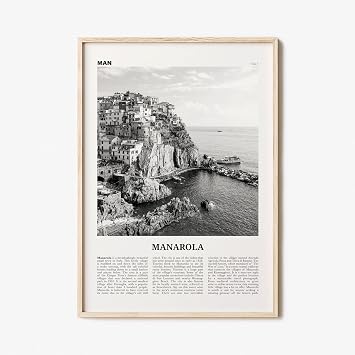 Manarola Print Black and White, Manarola Wall Art, Manarola Poster, Manarola Photo, Manarola Wall Decor, Liguria, Italy, Italia
