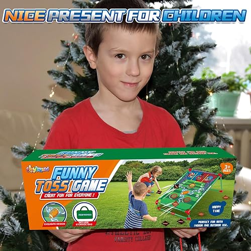 Vista 14 de Juego de lanzamiento de bolsas de frijoles para niños, juego al aire libre para niños, juego de fiesta familiar, cumpleaños, Navidad, actividades al