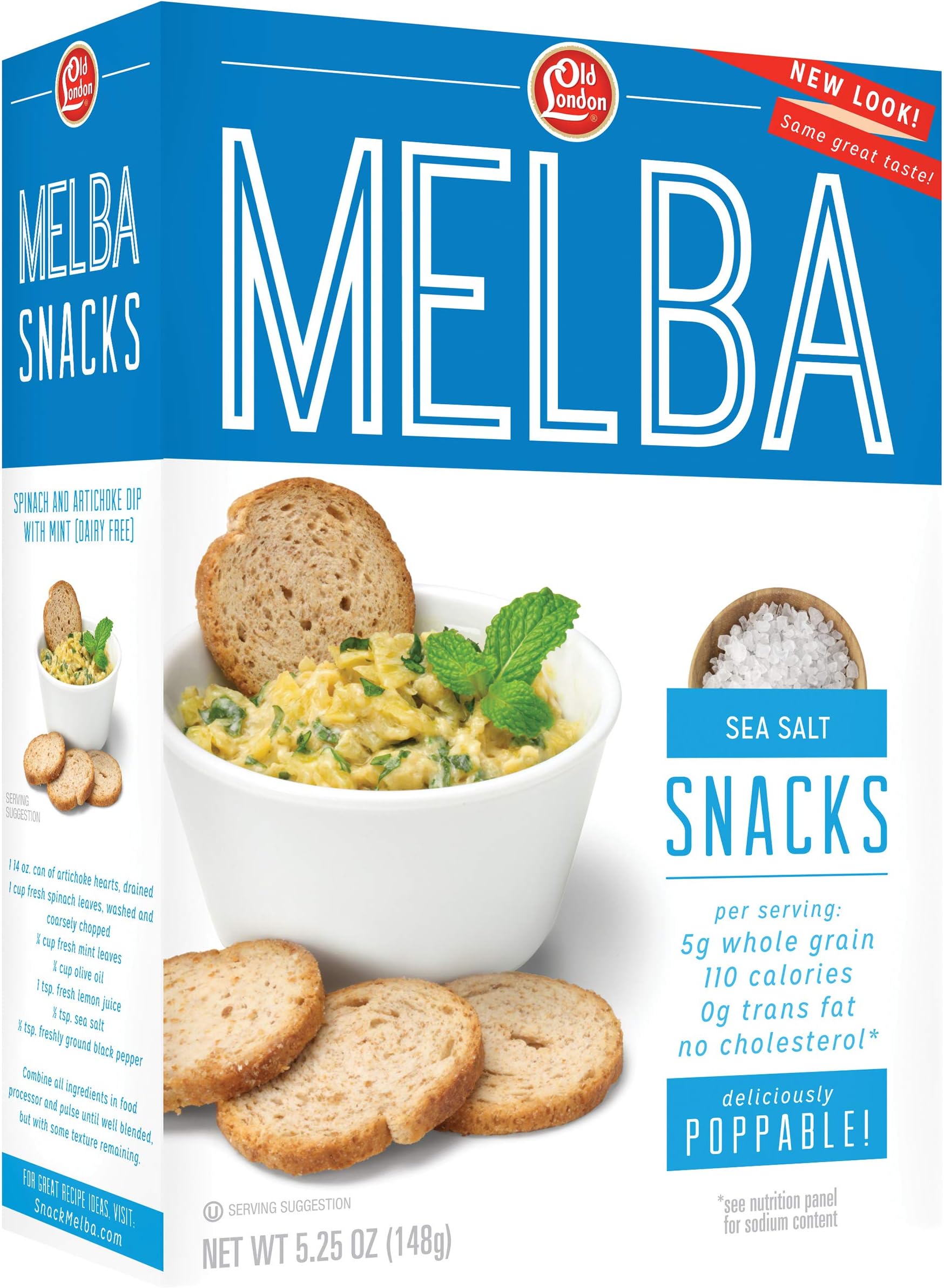 Old London, Melba Snacks, Sea Salt, 5.25 oz