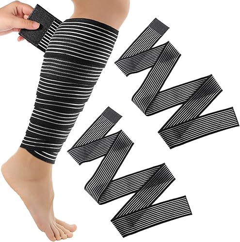Manga de compresión elástica para pantorrillas para hombres y mujeres, envolturas de compresión para estabilizar el ligamento, dolor articular, disponible en Yaxa Colombia