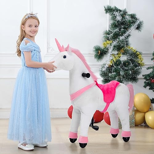 Miniatura 15 de Juguetes para montar a caballo, juguetes para niños de 4 a 9 años de edad, juguetes de animales de peluche de primera calidad, caballos que caminan