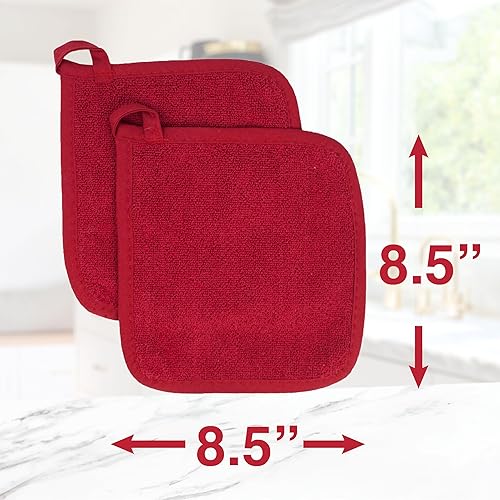 Miniatura 7 de Ritz - Agarradera de rizo y almohadilla resistente al calor, duradero, 100% algodón, diseño ergonómico para un agarre óptimo, fácil cuidado, lavable