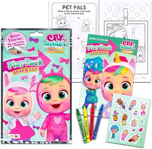 Miniatura 4 de Libros para colorear y actividades de Cry Babies - Libro para colorear de tinta Imagine, paquete de juego, calcomanías, más