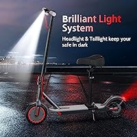 Vista 15 de Patinete eléctrico – Neumáticos sólidos de 8.5"/10", motor de 350 W/500 W, hasta 19-22 MPH y 21-24 millas de largo alcance portátil para adultos