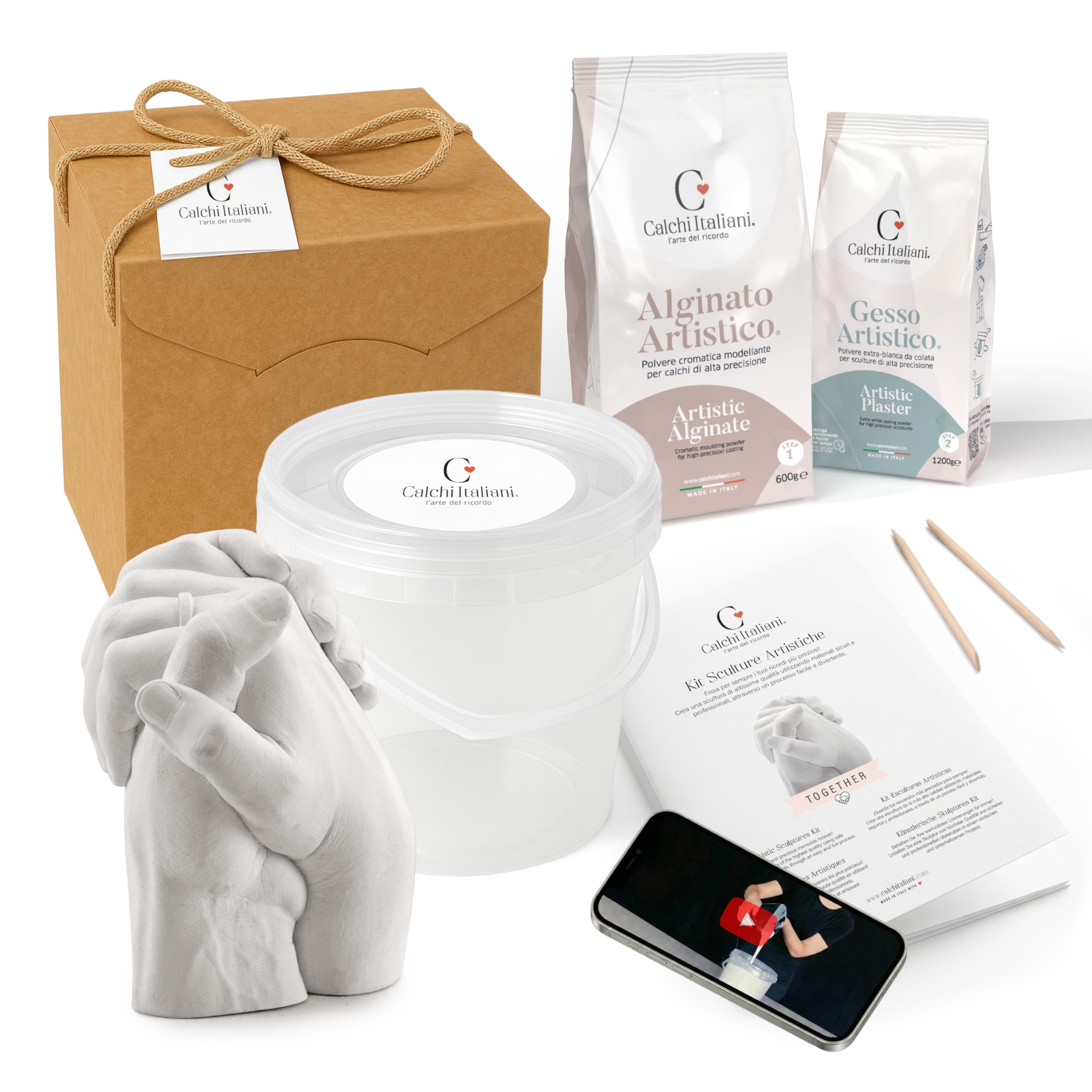 Handafdruk En Voetafdruk Kit - Set Met Fotolijst En Klei Voor Het Gieten Van De Baby S Hand En Voetafdrukken Olifant Ontwerp