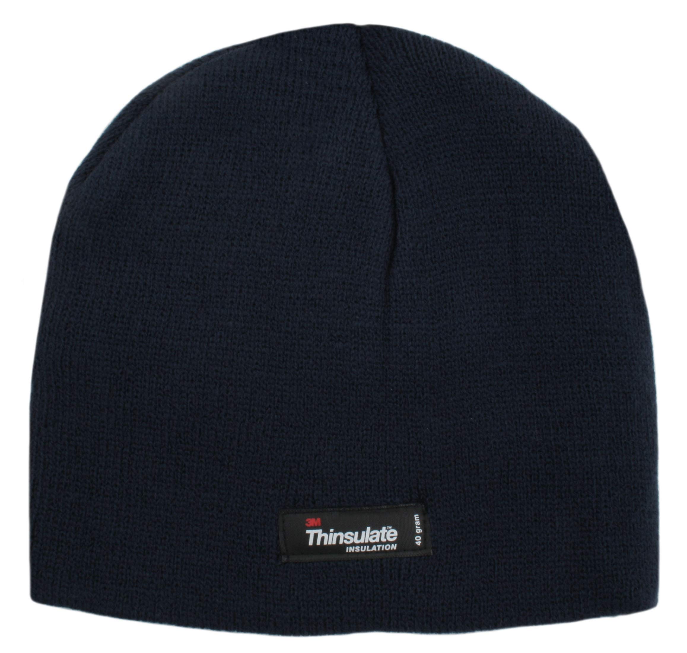Rjm Blue Children's Thermal Thinsulate Beanie Hat 7-10 Years