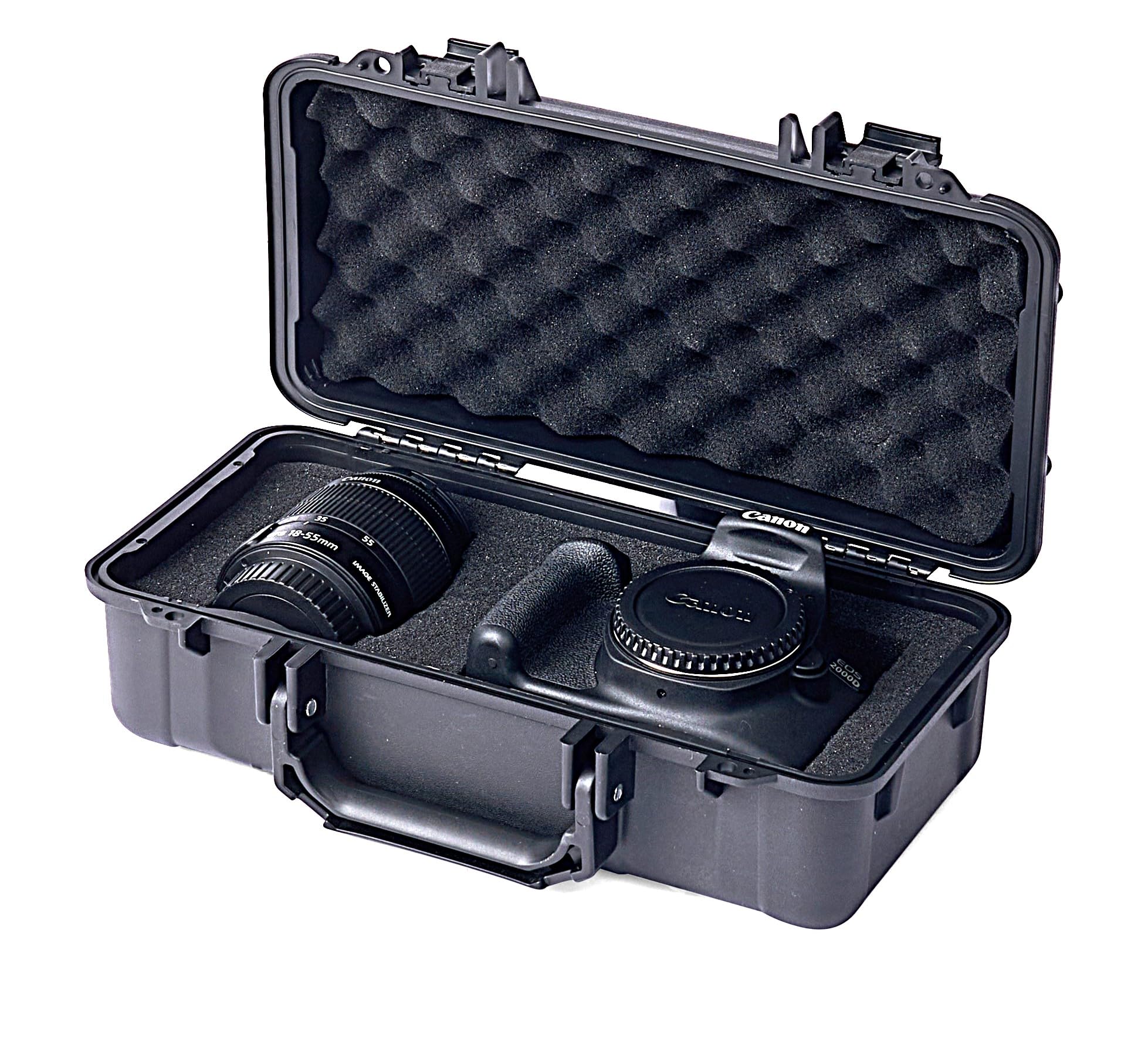 CHBAYI Waterproof Hard Storage Case Compatible with Canon EOS Rebel T7 DSLR Camera with EF18-55mm + EF 75-300mm Lens, Camera Protective Waterproof