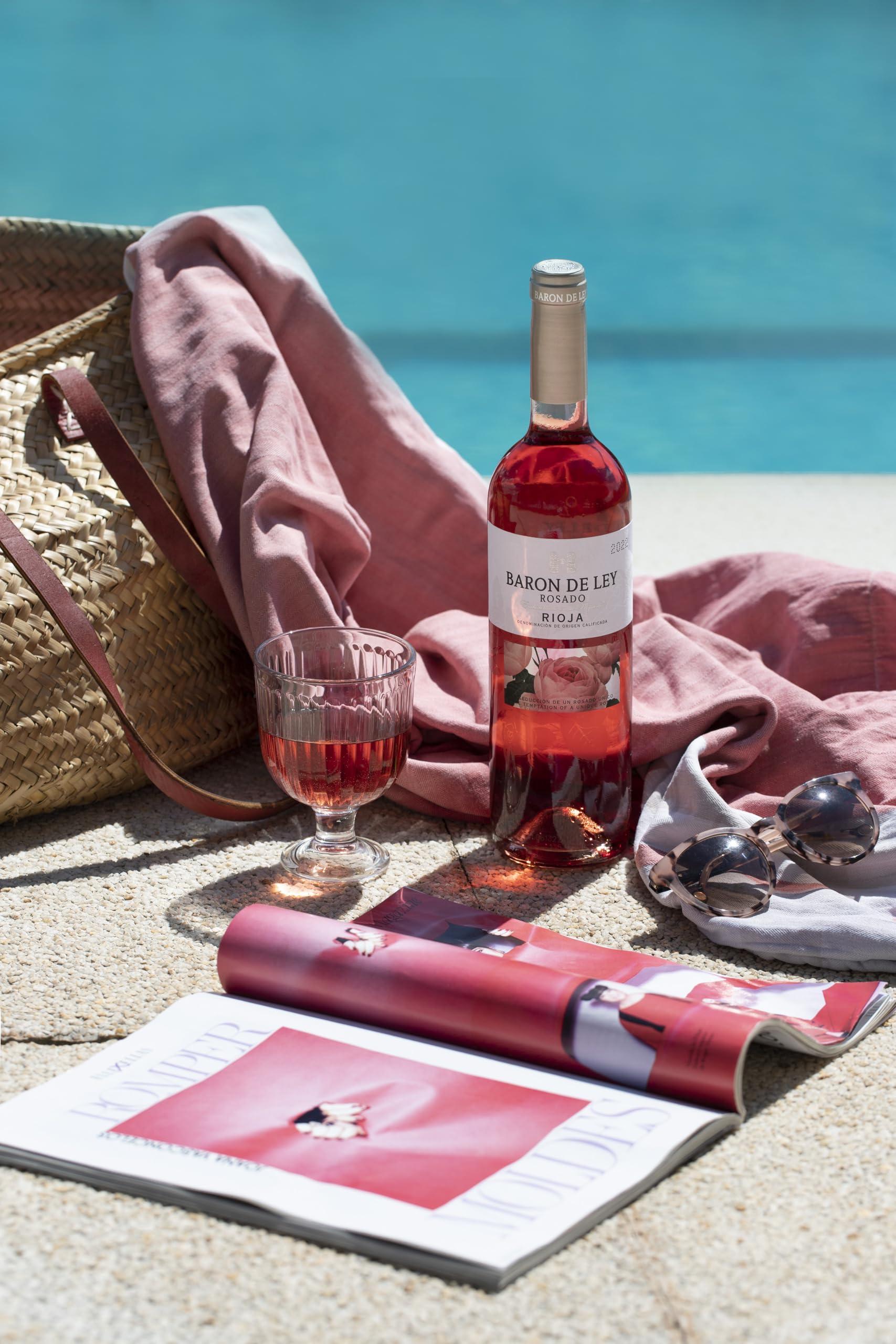 Baron De Ley Rosado, Vino rosado DOC Rioja, Variedad Tempranillo y Garnacha, Fresco y afrutado, Caja 6 botellas, 750 ml