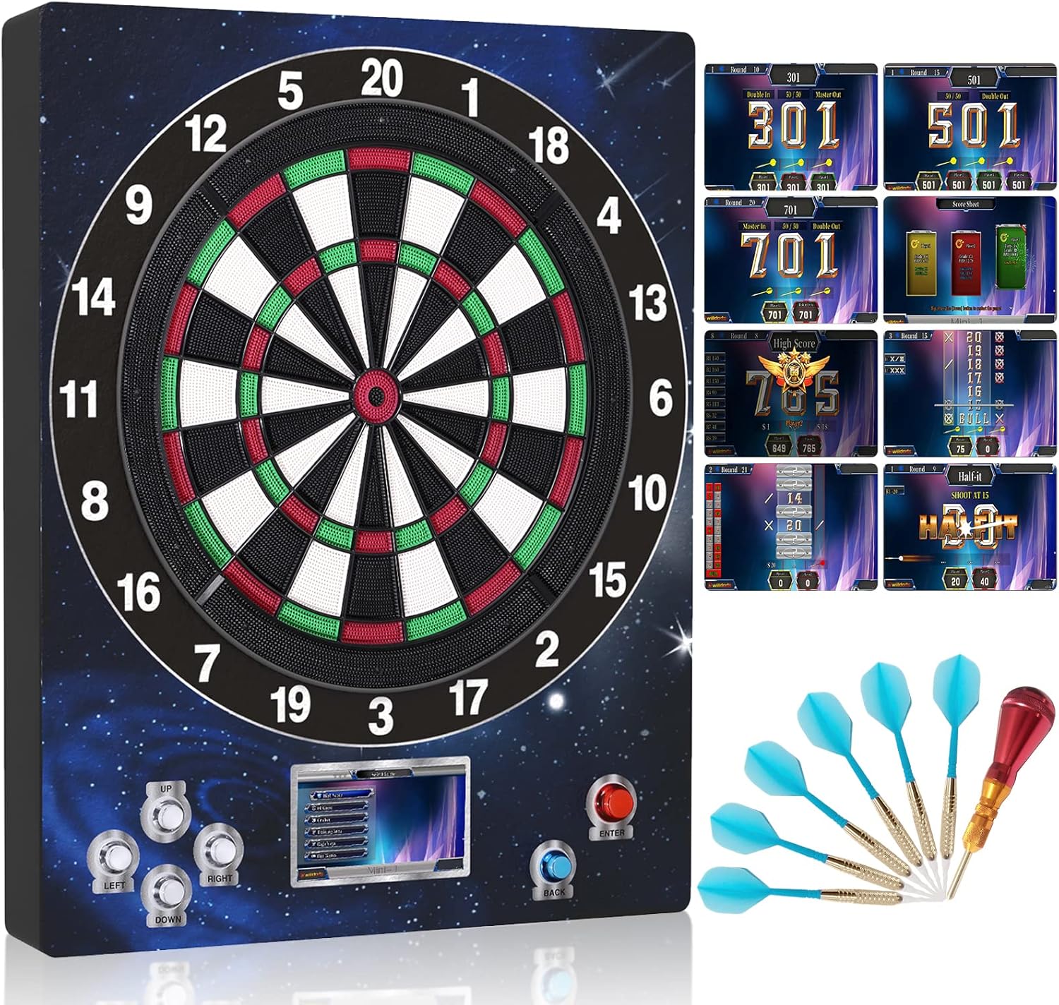 Willdarts Mini1 Electronic Dart Board Set Soft Tip Wall