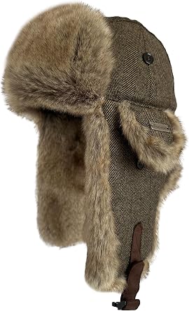 Winter Trapper Hat for Men Women Russian Faux Fur Winter Hat Ushanka Hat Men Aviator Hat