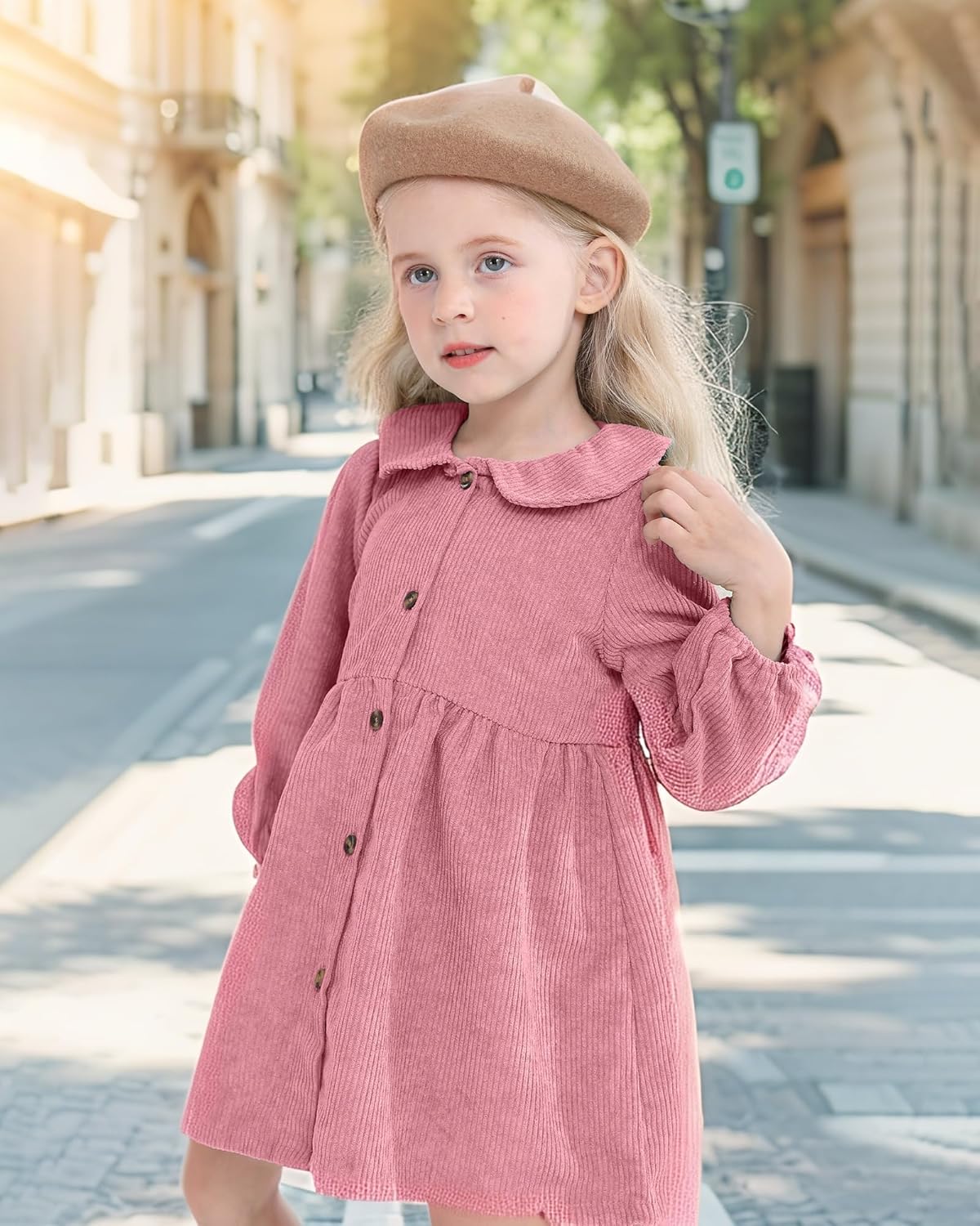 Mioglrie Toddler Girl Fall Dress Baby Girl Winter Clothes 6 12 18 24 Months Outfit Cute Dresses for Girls with Satchel - Image 2