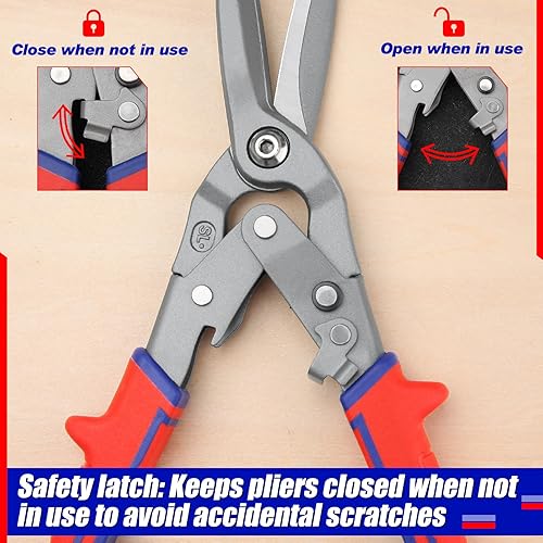 Miniatura 5 de GOLD DEER Acción compuesta Offset corte largo corte de aviación Tijeras de aviación de alta resistencia Offset Aviación Snip Metal Roofing