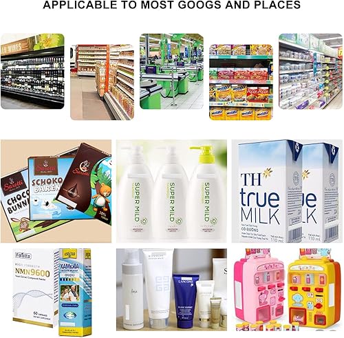 Miniatura 14 de 5000 etiquetas de seguridad AM de 58 khz, etiquetas suaves compatibles con sistema EAS acústico magnético de 58 khz (códigos de barras simulados)