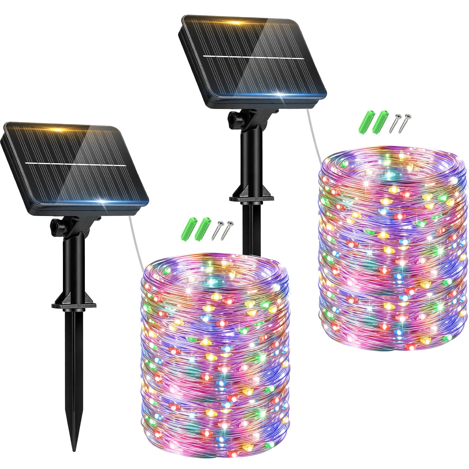 bitjam 2 Pack Solar String Lights Outdoor Garden Waterproof 40FT 120 LED