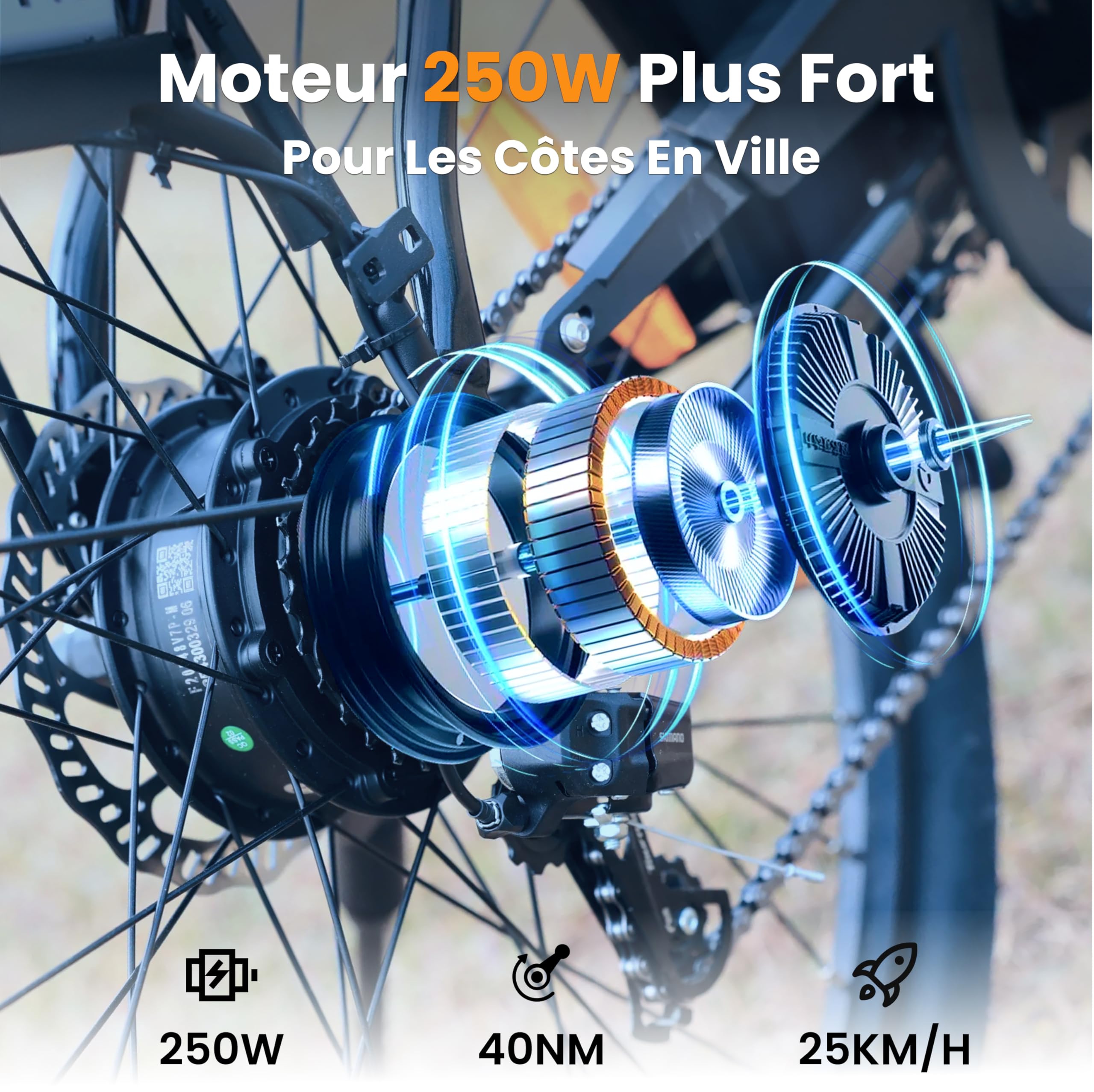 S10 E Bike Vélo électrique pour homme 26" avec moteur de 250 W Batterie 48 V 499,2 Wh Écran LCD 4,4" avec fourche à suspension, jusqu'à 100 km 25 km/h Pedelec pour femme