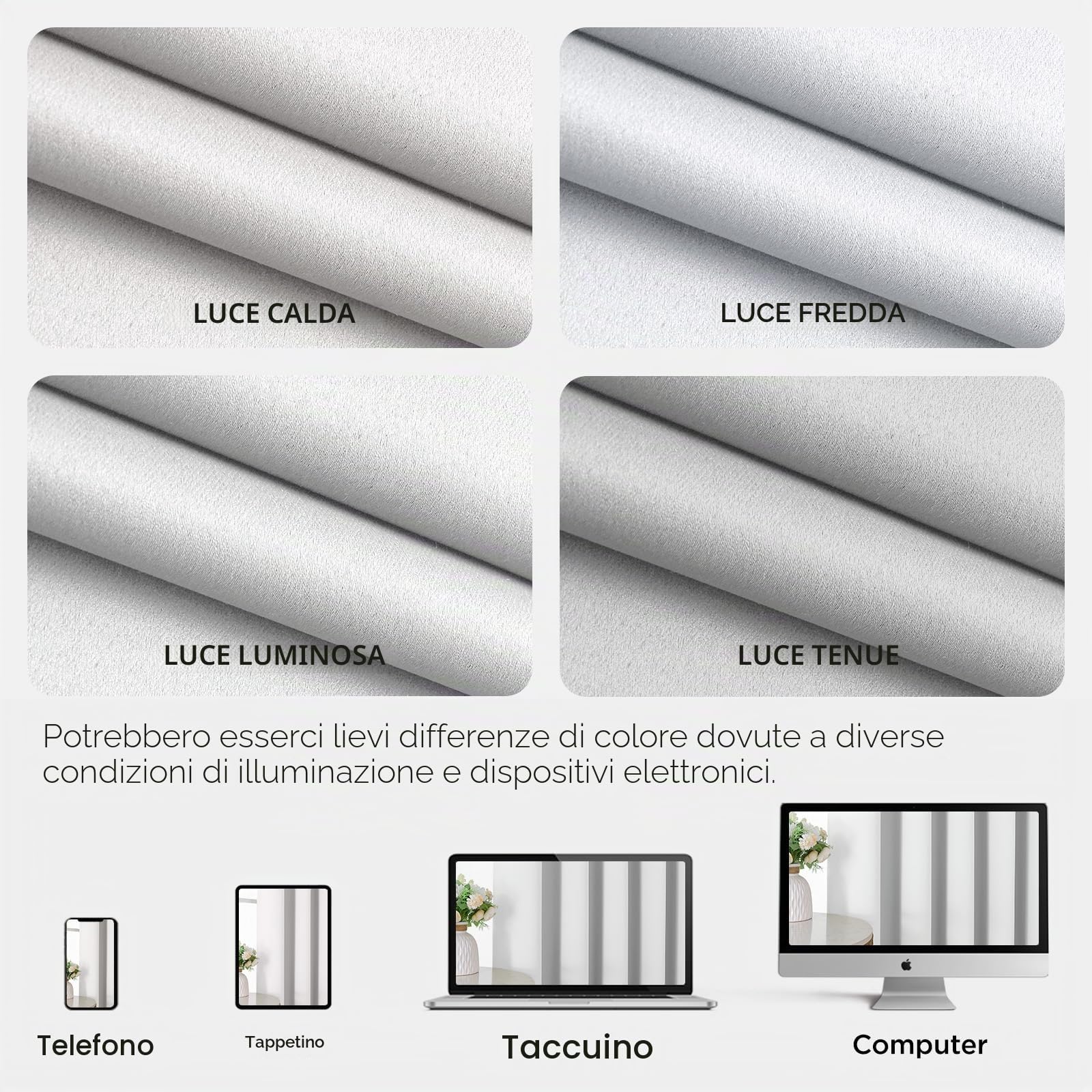 Joydeco Tende Oscuranti per Interni 2 Pezzi L 140 x A 260 CM, Tenda Termiche con Passanti Nascosti per Soggiorno Moderne Cameretta Bambini Camera da Letto Blackout Curtains, Bianco