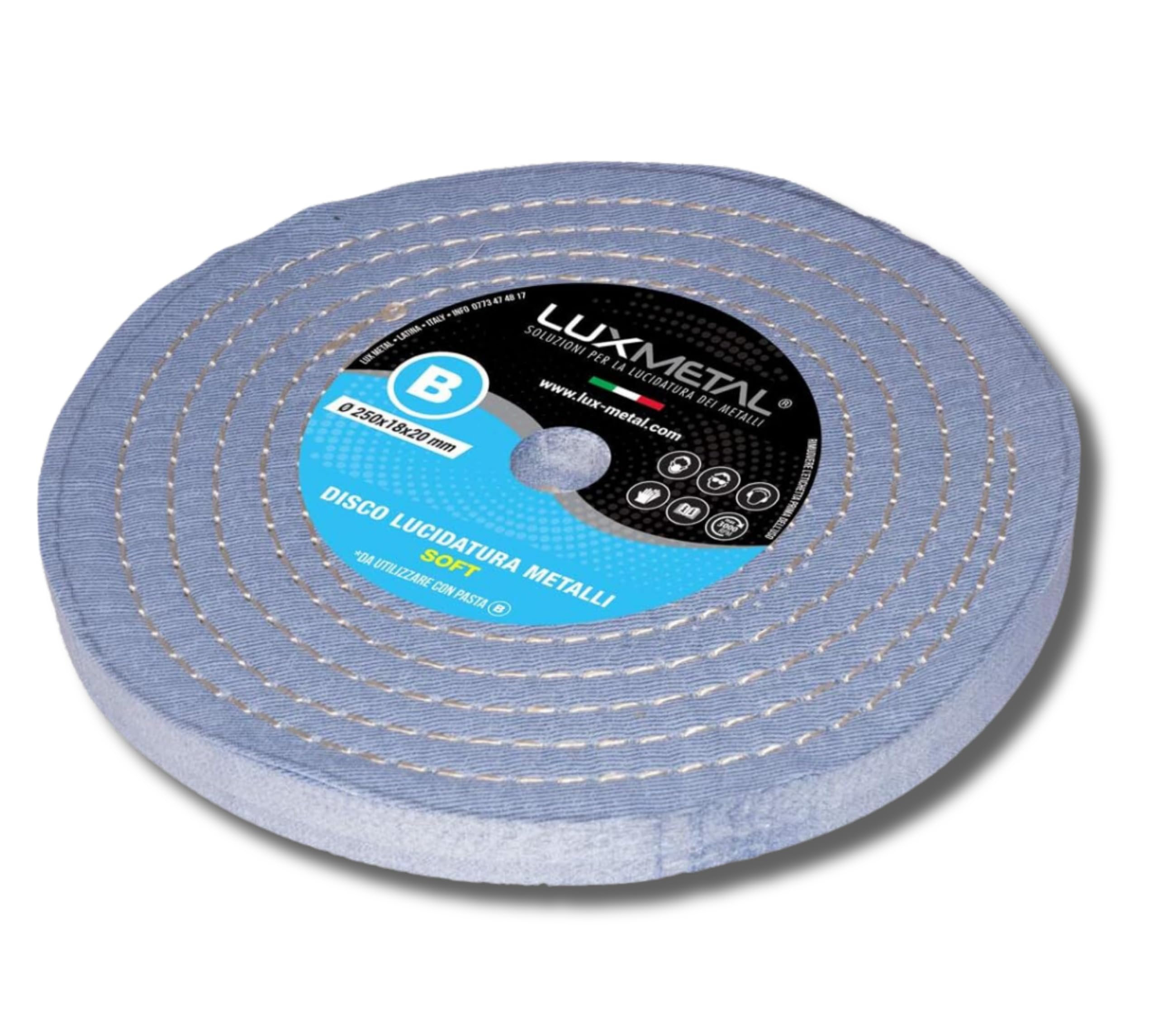 Lux Metal Disque Polissage 250 mm de Coton Fin en Flanelle Roue Pad Tampon Pour Meuleuse Touret à Meuler Brosse Polisseuse Lustrage Metal Acier Inox Alu Pour Aluminium Chrome Resine Epoxy Pate a Polir