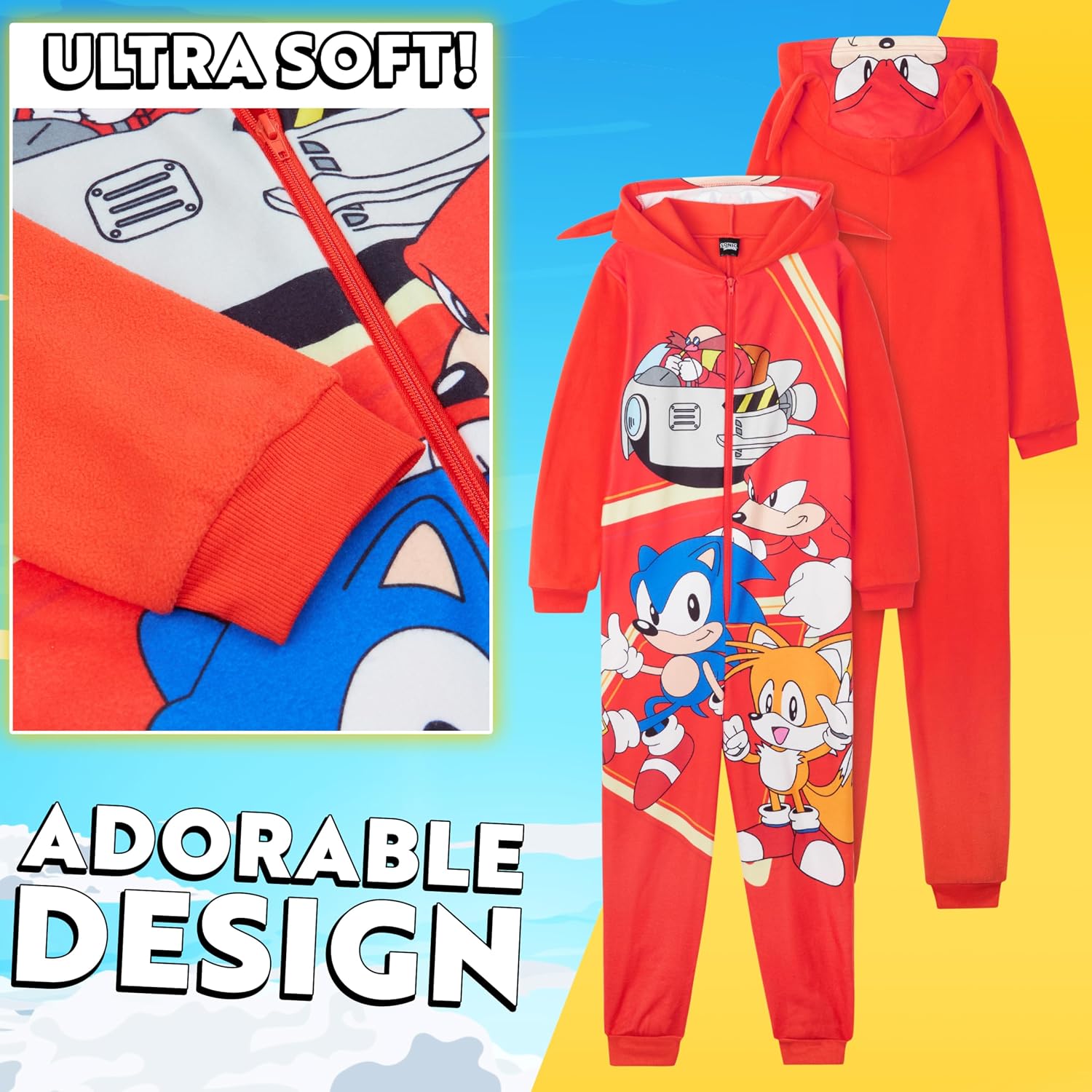Get Trend One-Piece Pajamas for Boys, Kids, Soft Fleece Jumpsuit, Zip Front Sleepwear, Lounge Wear, Gifts for Boys