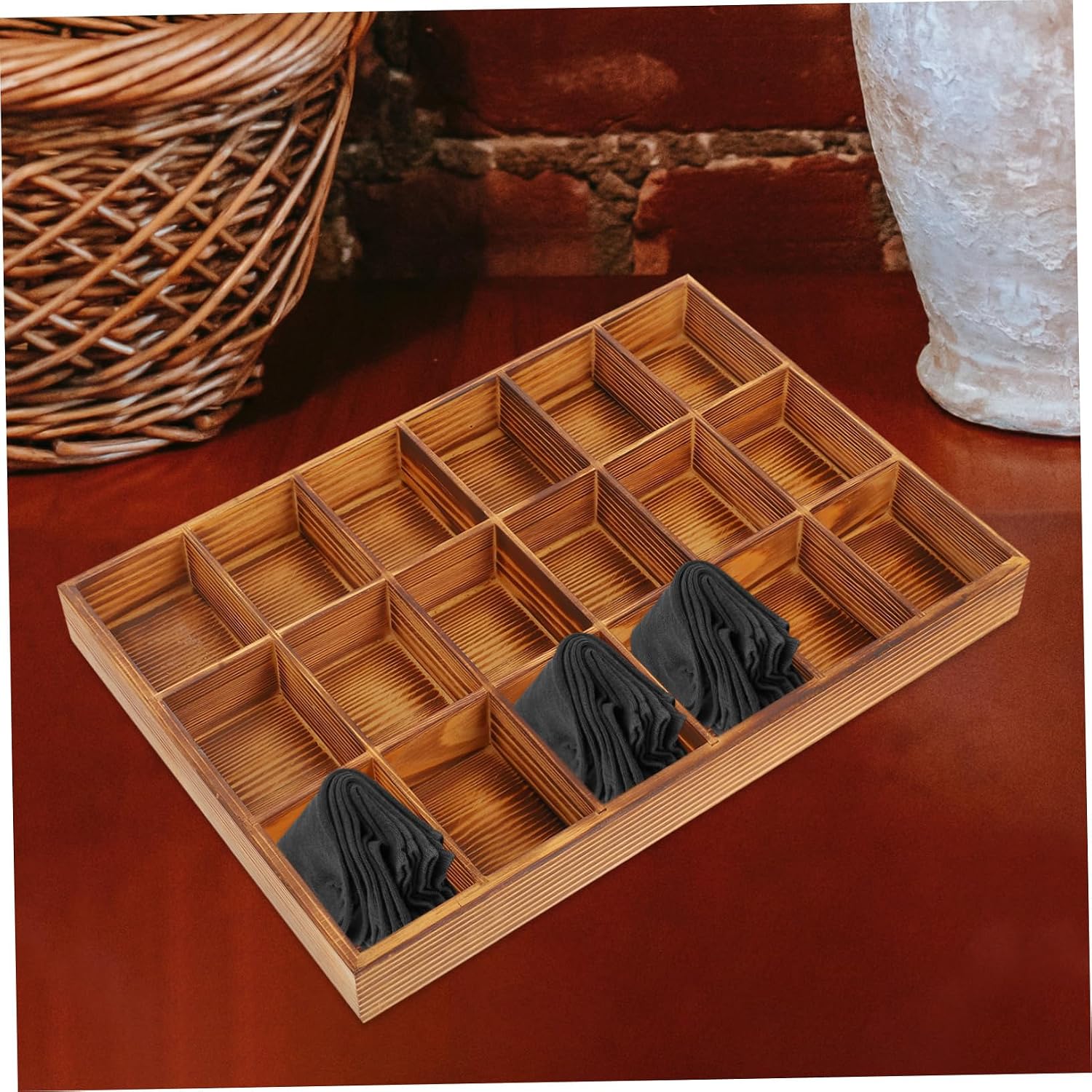 18grid Closet Drawer Organizer Sock Organizer Dividers Tie and Belt Storage Modern Aesthetic Efficient Jewelry Drawer Inserts