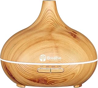 Sponsored Ad - Breathe Essential Oil Diffuser | 550ml Diffusers for Essential Oils with Cleaning Kit & Measuring Cup, 18 H...