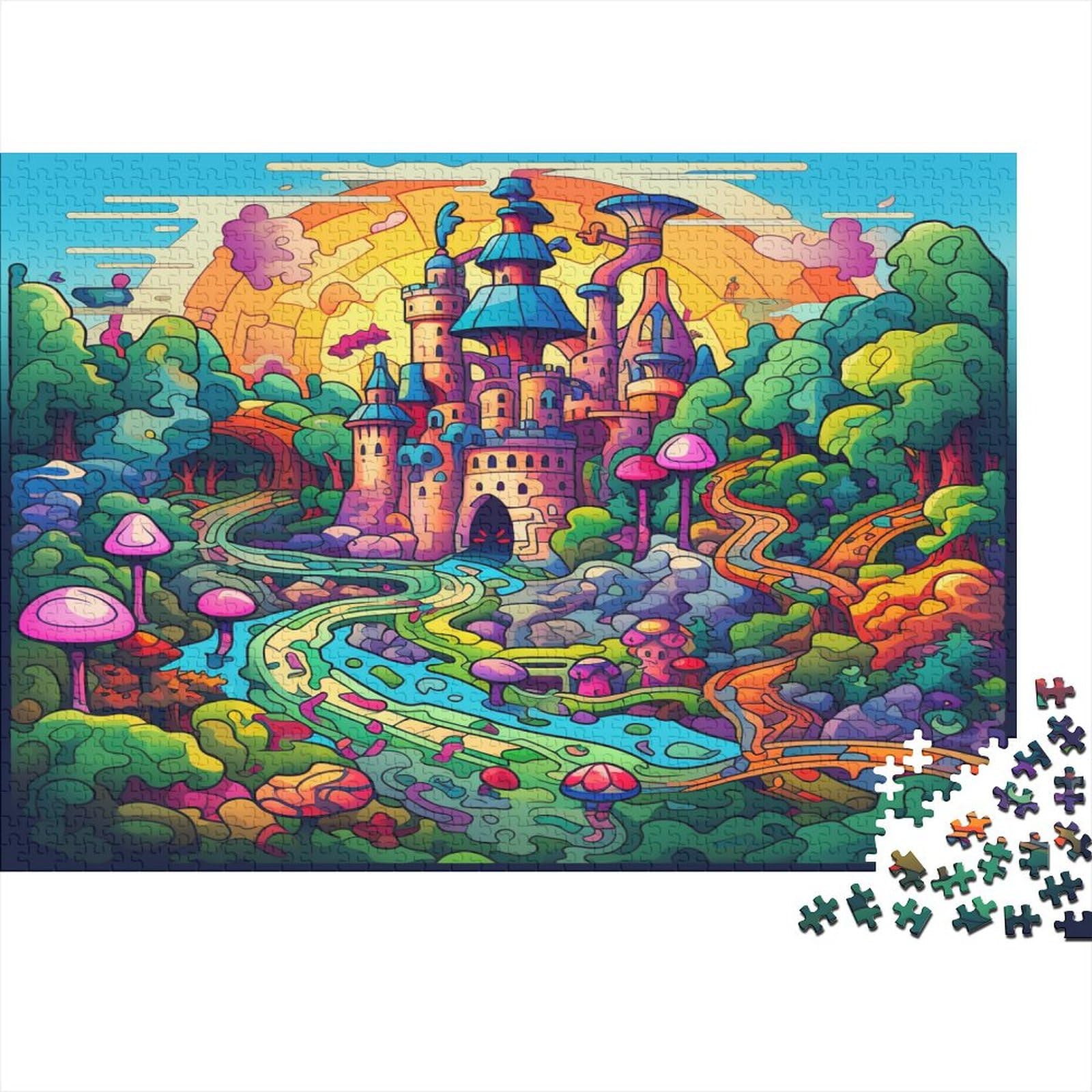 Jeux de famille conviviaux avec le puzzle pour adultes 500 pièces