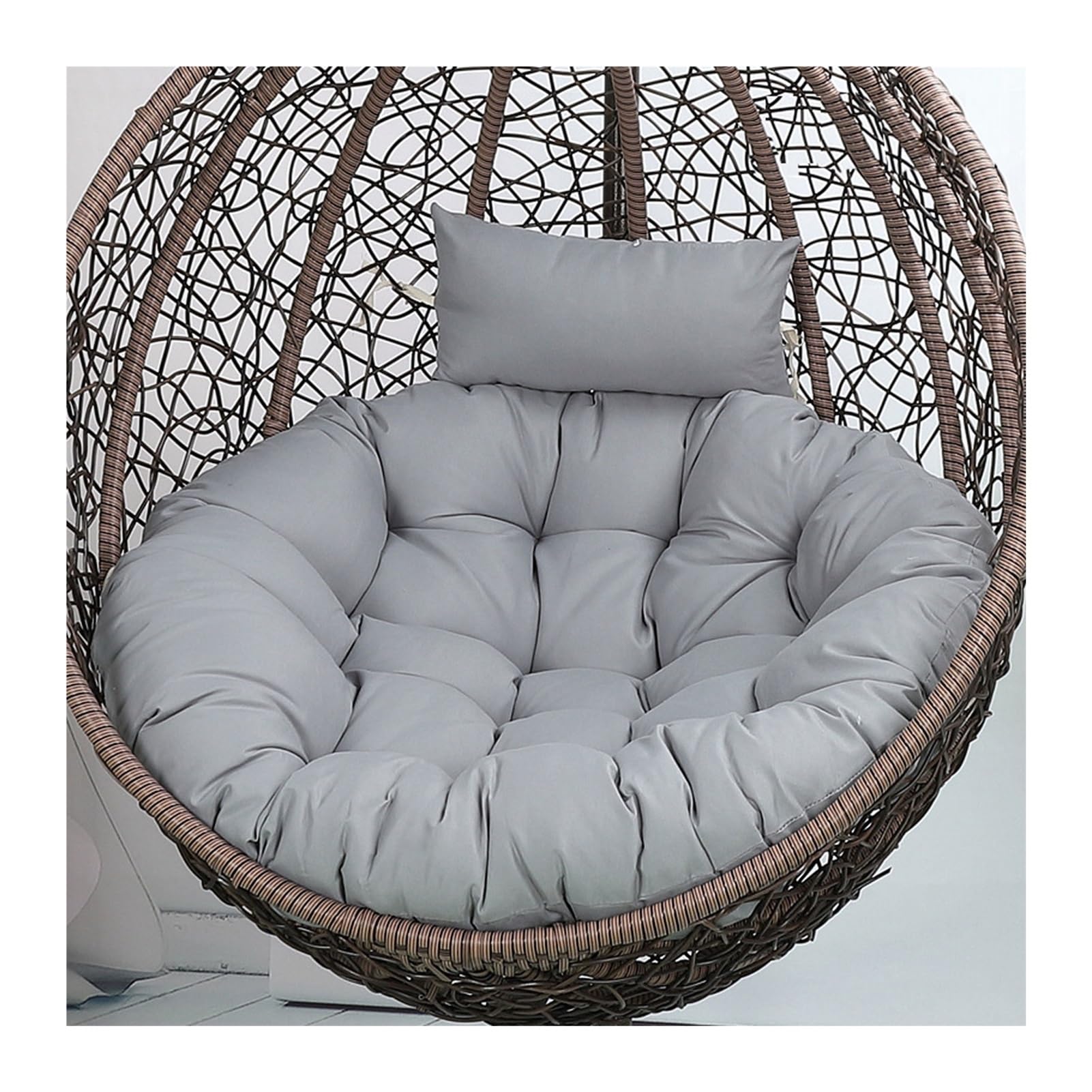 Yahbrra Cushion for Outdoor Hanging Chair, Hanging Basket Cushion, Replacement Cushion for Hanging Chair, Seat Cushion Cushion for Hanging Chair(Gray,125size (diameter: 115cm))