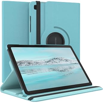 EAZY CASE - Tablet Case for Samsung Galaxy Tab A7 Protective Case 10.4 Inch Smart Cover Tablet Case Rotation Case for Stand Flip Case 360  Rotation with Stand Function PU Leather Blue