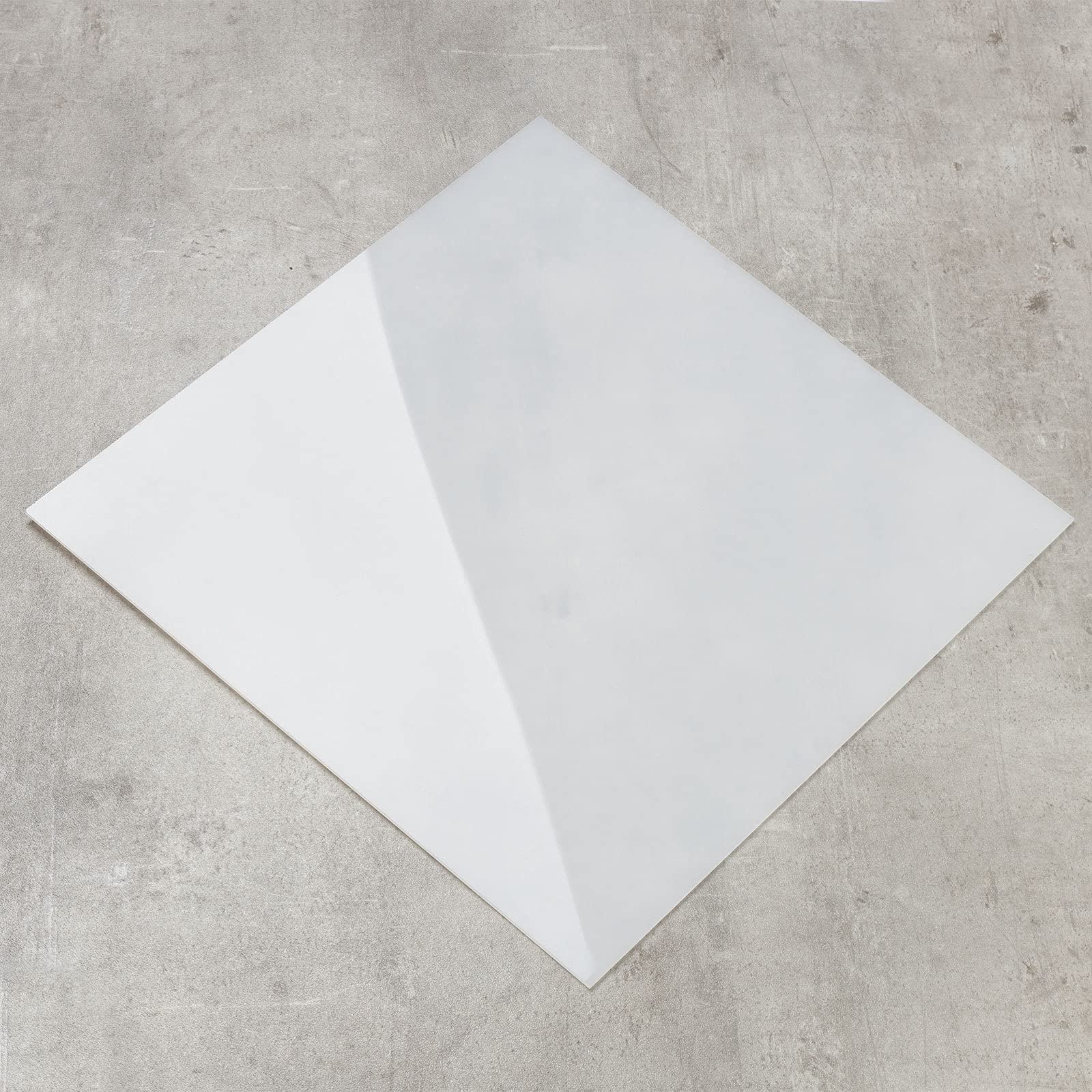 Lastra In Vetro Acrilico Colorato - Bianco Opaco, 100x100 Cm, Spessore 3 Mm, Per Interni Ed Esterni