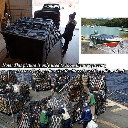 Miniatura 7 de DREAMOSA Red de carga para niños escalando, juego de red de hamaca Ninja Line Jungle Gym Fence Protection Rope Net Truck Netting, accesorios para