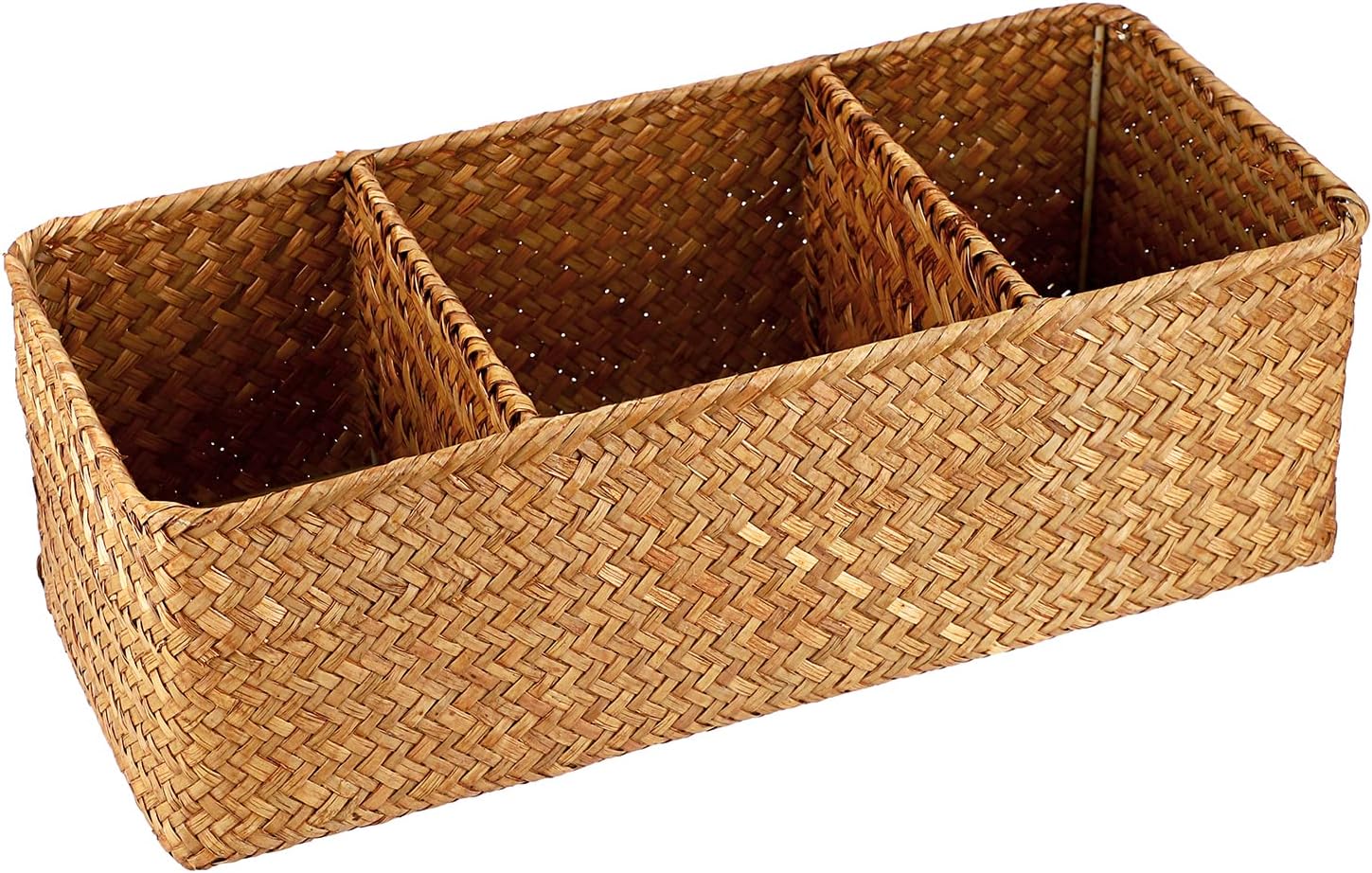 Panier De Couture Vintage En Paille Tressée Beige - Boîte De Rangement Pour Couture