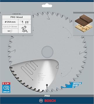 Bosch Daire Testere Bıçağı, Gri, 254x30x3.2 mm, 1 Adet [Enerji Sınıfı A+]