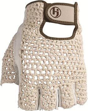 HJ Glove Mens Snow White Original Half Finger Golf Glove