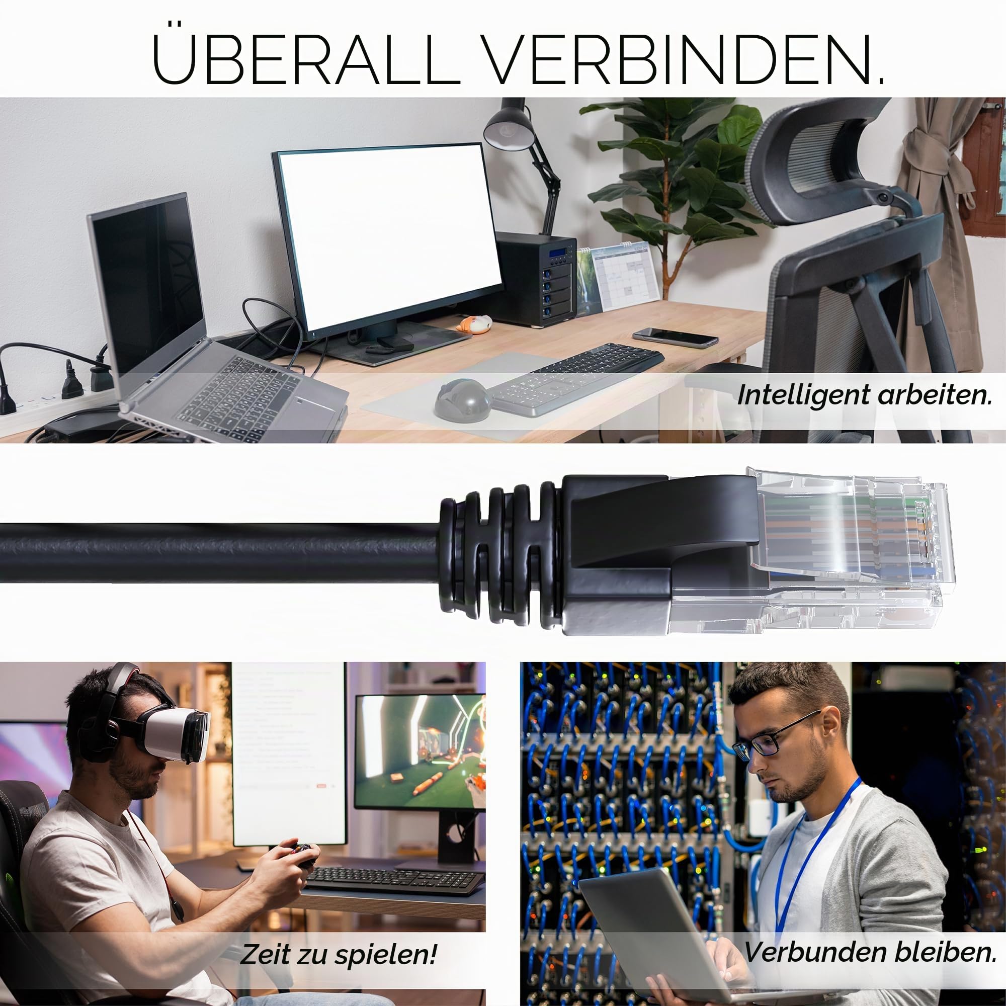 Mr. Tronic Außen wasserdicht 100m Ethernet Netzwerkkabel Cat 6, LAN Netzwerkkabel Für Schnelle & Zuverlässige Internet, AWG24 Massenkabel Cat 6, 1 Gbps 250 Mhz UTP CCA Bulk Kabel (100 Meter, Schwarz)