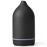 VIVITEST Diffusers for Home, 200ML Stone Essential Oil Diffuser, Ceramic Oil Diffuser,Ultrasonic Aromatherapy for Office (Black)