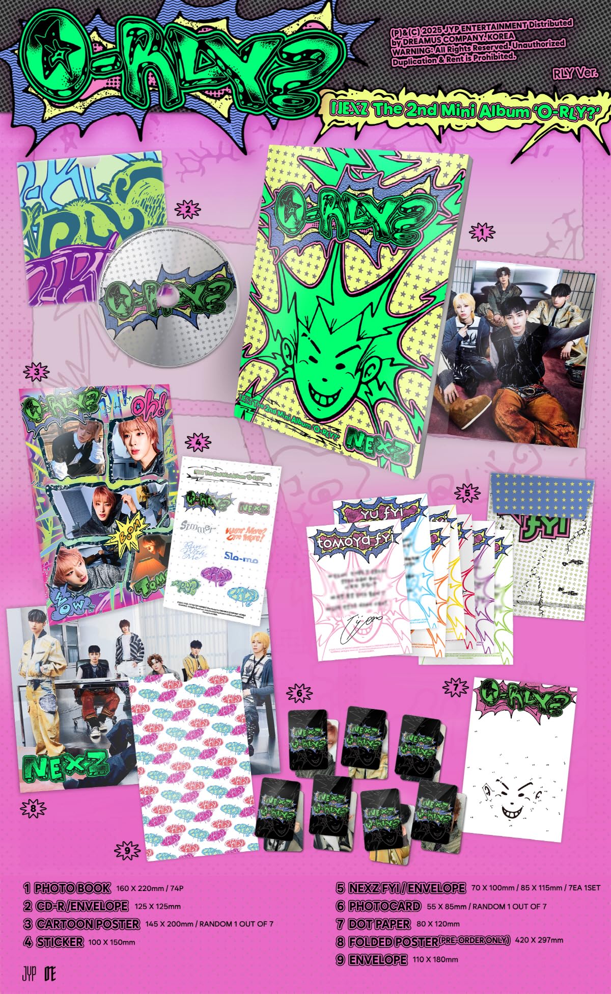 Amazon.com: NEXZ O-RLY? 2nd Mini Album+Pre-Order Gift (2 ver. SET